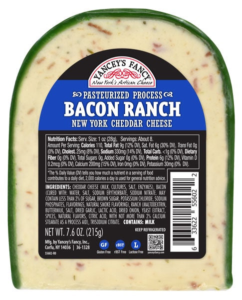 Yancey's Fancy Bacon Ranch Cheddar Cheese 7.6oz