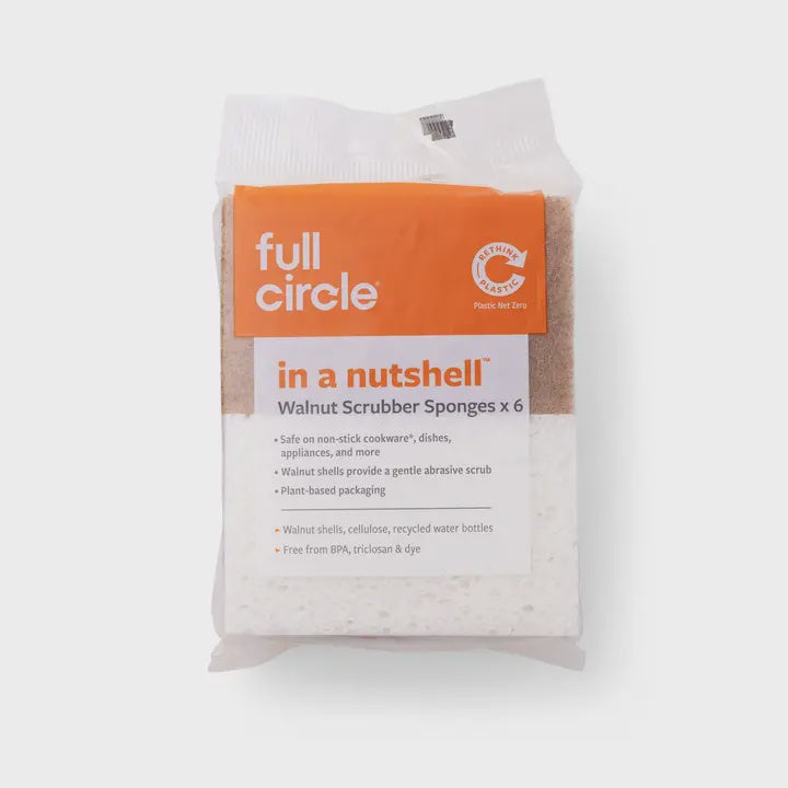 Full CIrcle In A Nutshell Scrubber Sponge (6pk)
