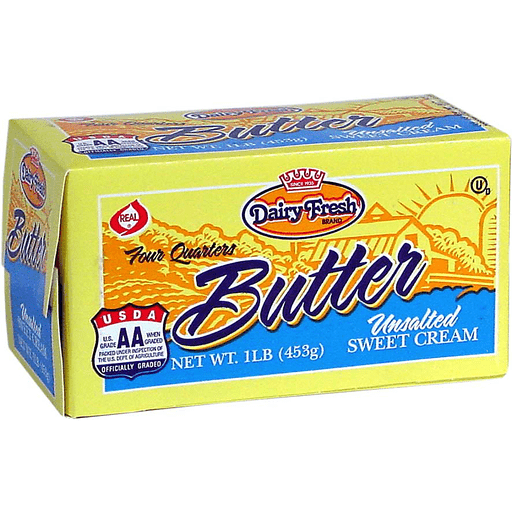 Dairy Fresh Unsalted Butter Quarters 16oz