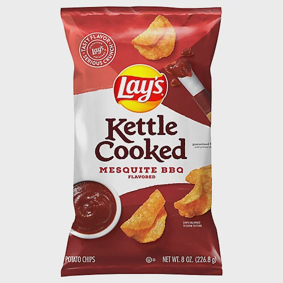 Lays Potato Chips Kettle Cooked Mesquite BBQ