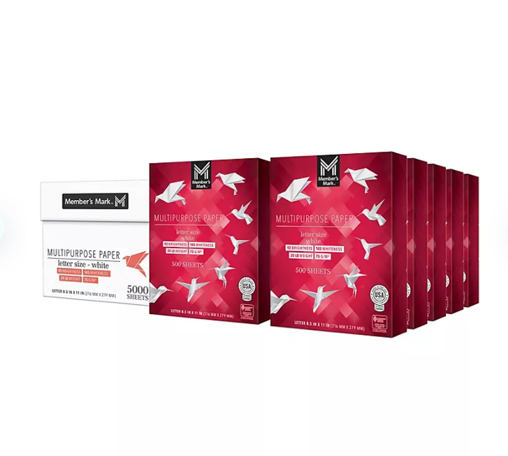 Member's Mark Multipurpose Copy Paper 8.5x11 500 Sheets