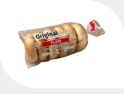 Original Bagel Sliced Plain Bagels 6ct