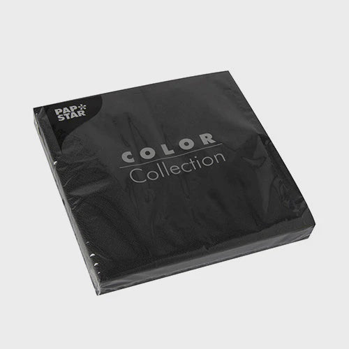 Papstar Color Collection Black Napkins 33x33cm 20pk