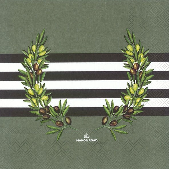 Manor Road The Olive Cocktail Napkins 20Pk