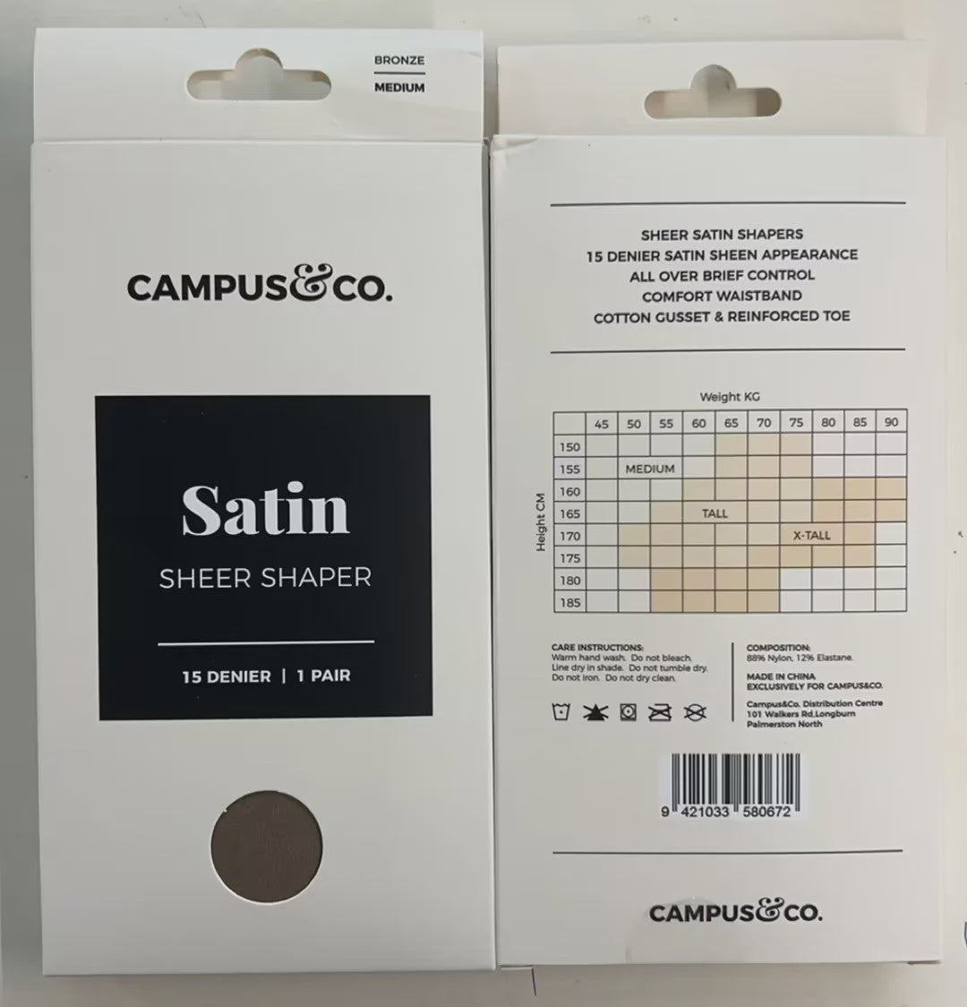 Campus & Co Satin Sheer Shaper Bronze Tall