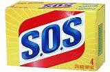 S.O.S. Reusable Soap Filled Steel Wool Pads 4ct