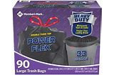 Member's Mark Power-Guard 33 Gallon Drawstring Trash Bags 90ct