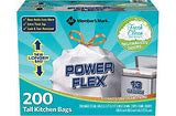 Member's Mark Fresh Clean Power Flex 13 Gallon Trash Bags 200ct
