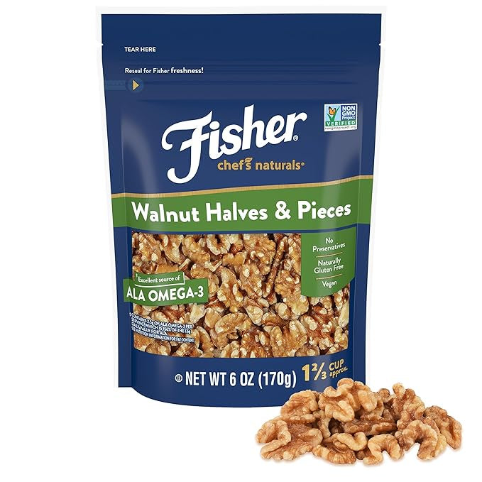 Fisher Walnut Halves & Pieces 6oz