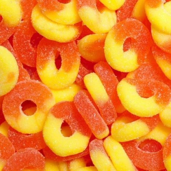 Albanese Peach Rings Gummy Candy 7oz