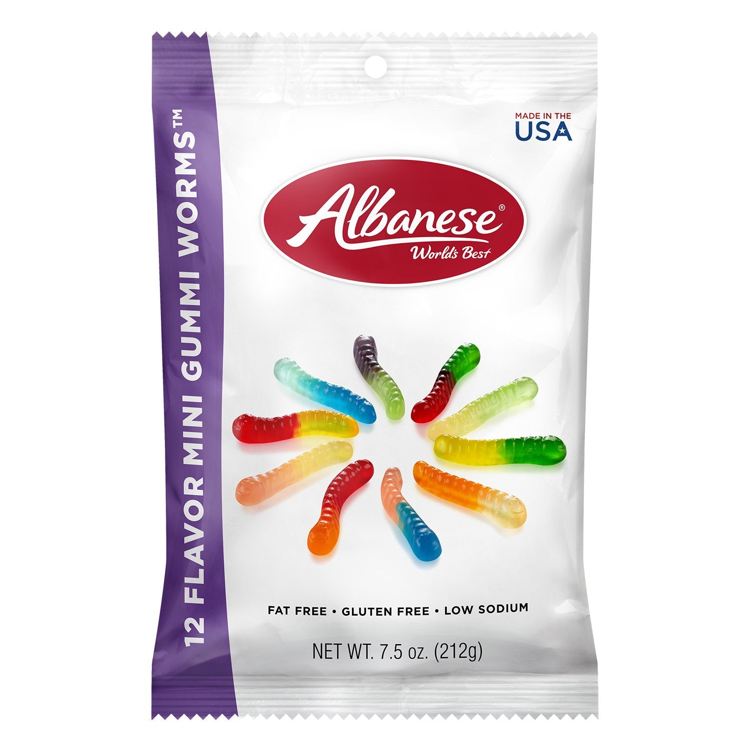 Albanese 12 Flavor Mini Gummy Worms 7.5oz