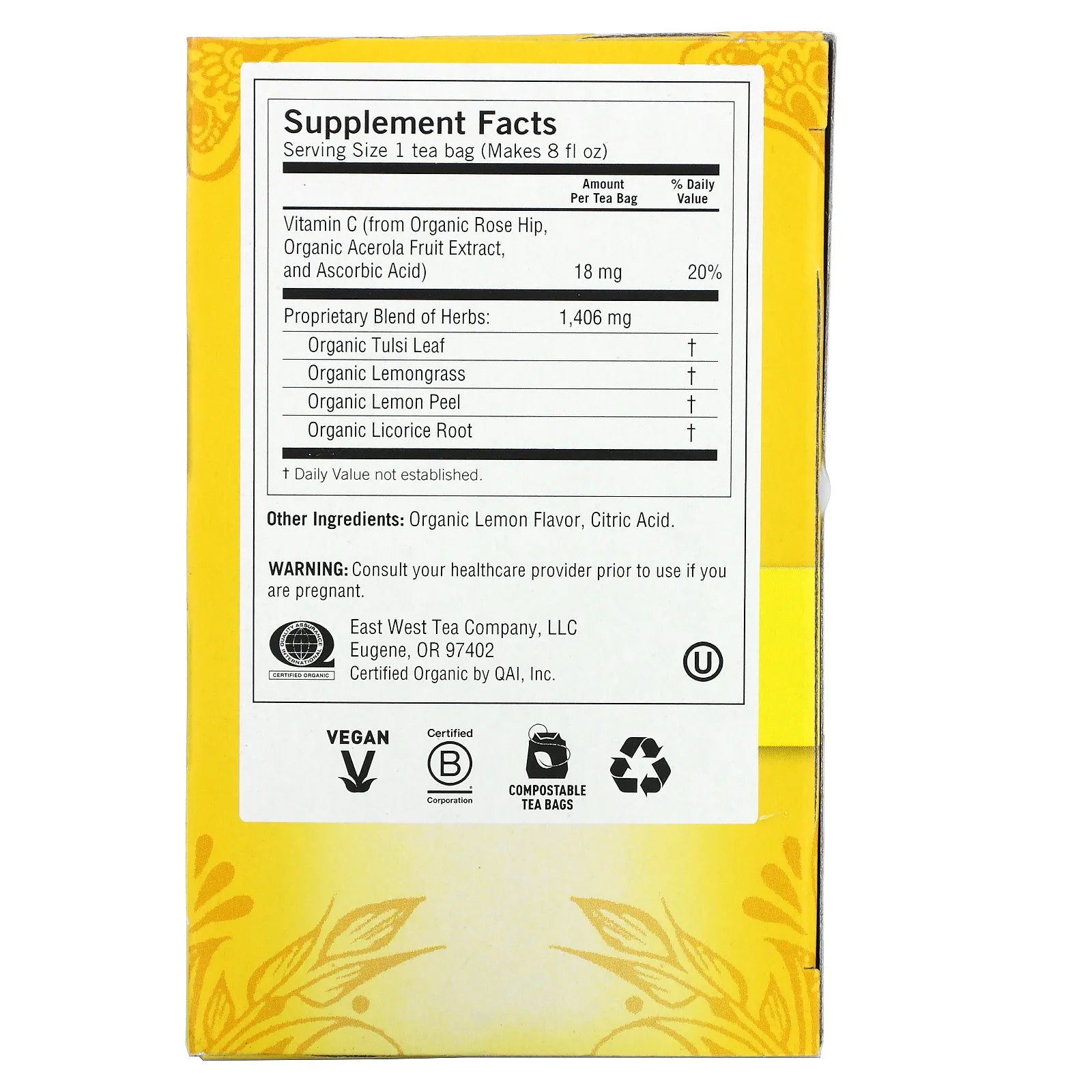 Yogi Sweet Lemon Everyday Immune Tea 16ct
