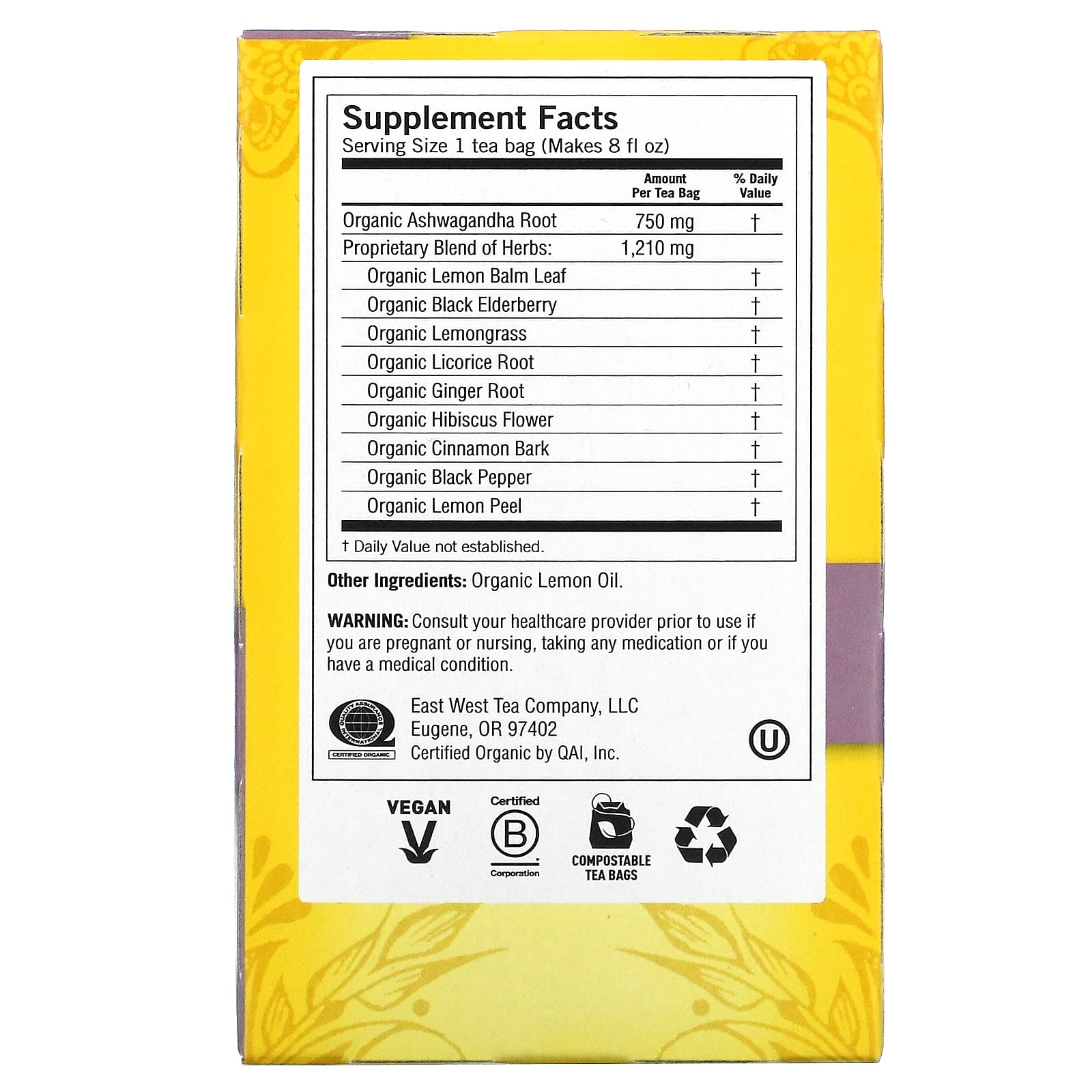 Yogi Elderberry Lemon Balm Immune & Stress Tea 16ct