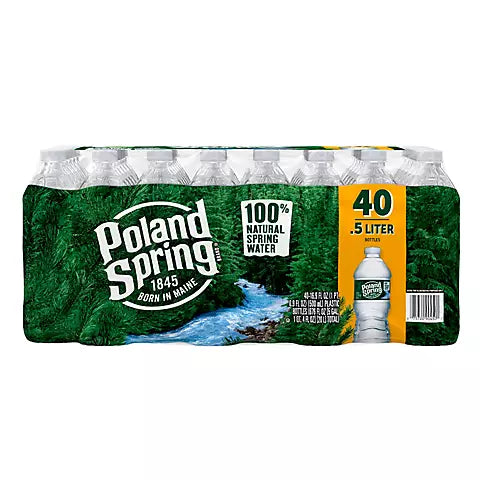 Poland Spring Natural Spring Water .5l x 40