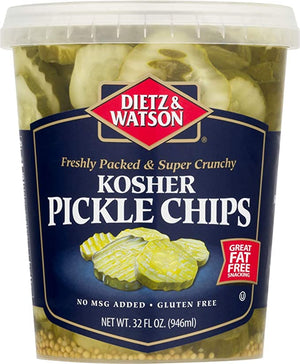 Dietz & Watson Kosher Pickle Chips 32oz