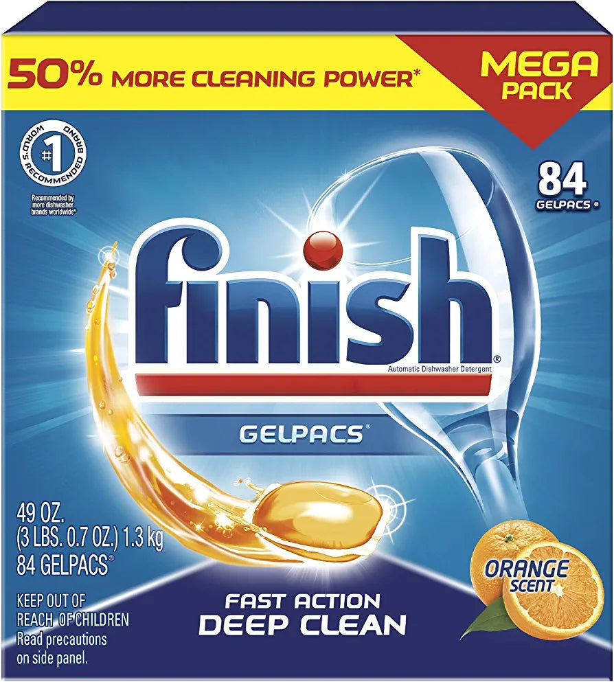 Finish Deep Clean Gelpacs Tabs Dishwasher Detergent 84ct