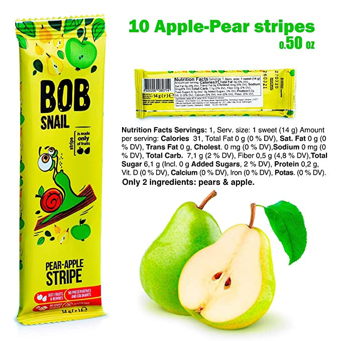 Bob Snail Pear Apple Bar 14g