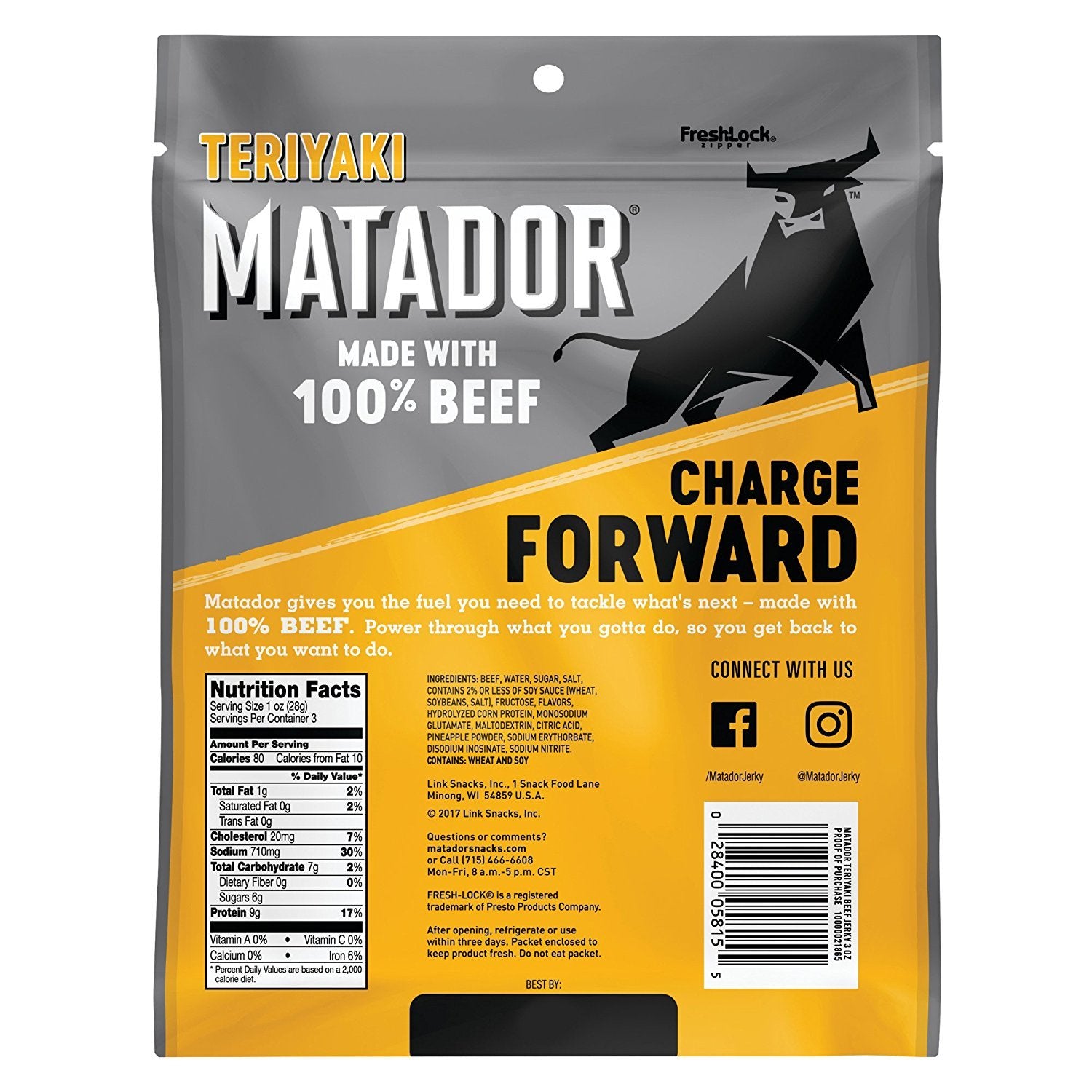 Matador Teriyaki Beef Jerky 3oz