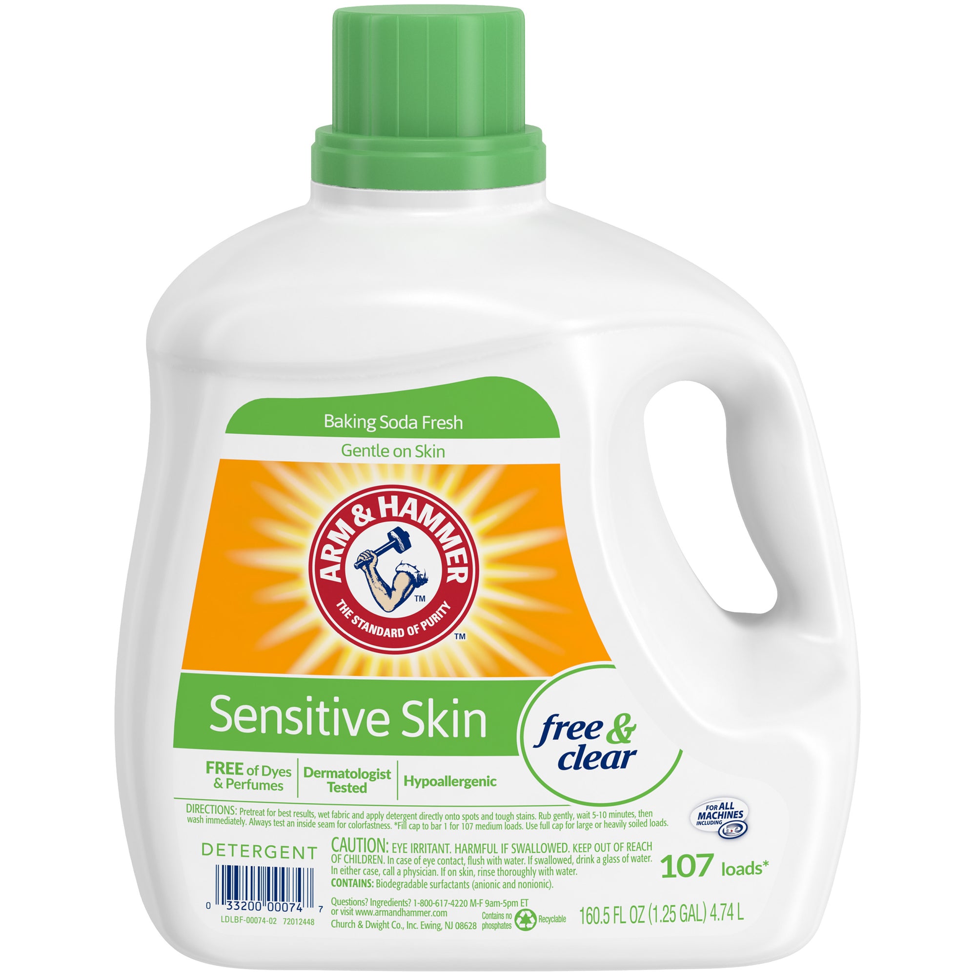 Arm & Hammer Baking Soda Fresh & Clear Sensitive Skin Laundry Detergent 160.5fl oz