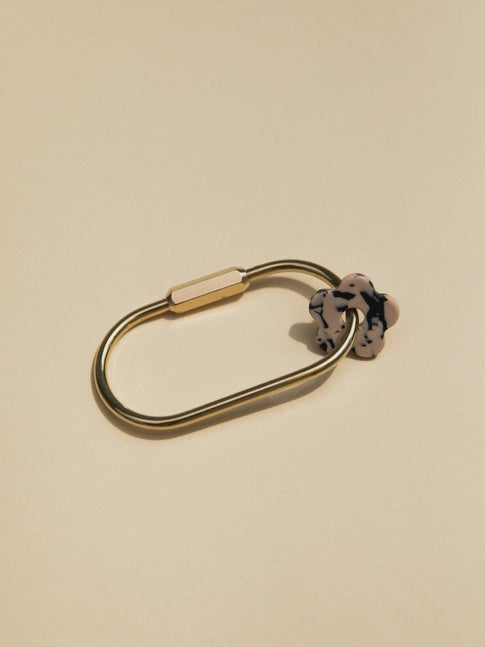Brass Flower Keychain