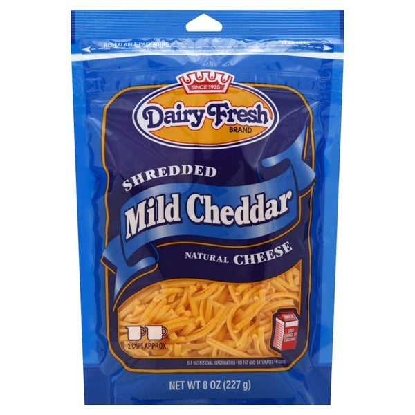 Dairy Fresh Fancy Shredded Mild Cheddar Cheese 8oz