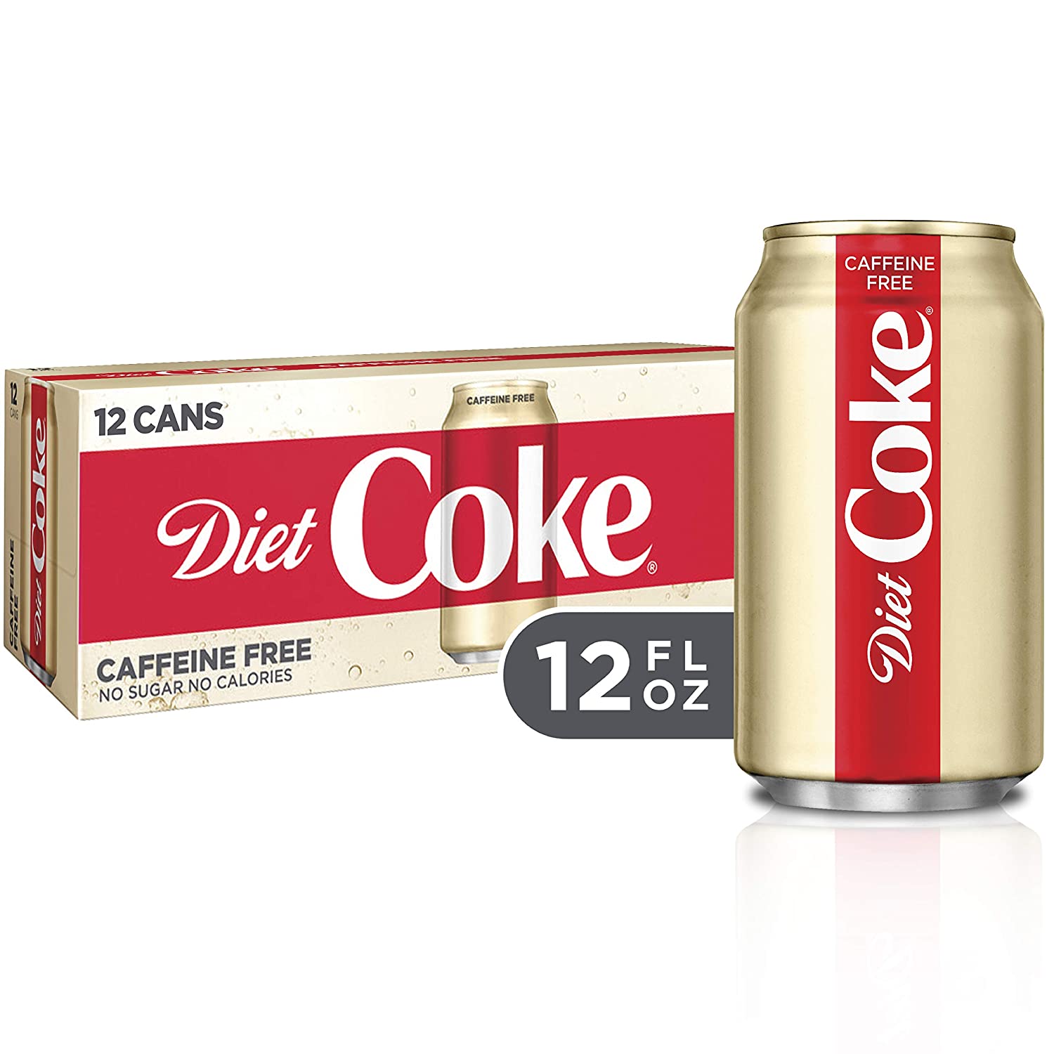 Diet Coke Soda, Caffeine Free, 12 Pk/12 Oz