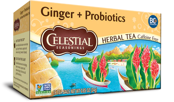 Celestial Seasonings Ginger & Probiotic Tea 20ct