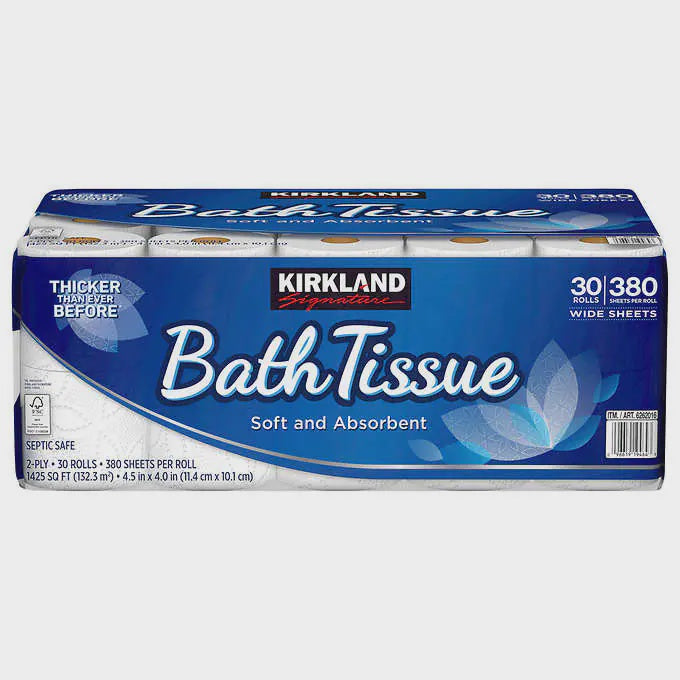 Kirkland 2-Ply Bath Tissue 30 Rolls