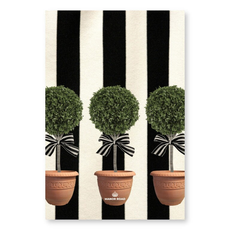 Manor Road Microfiber Tea Towel, Topiary