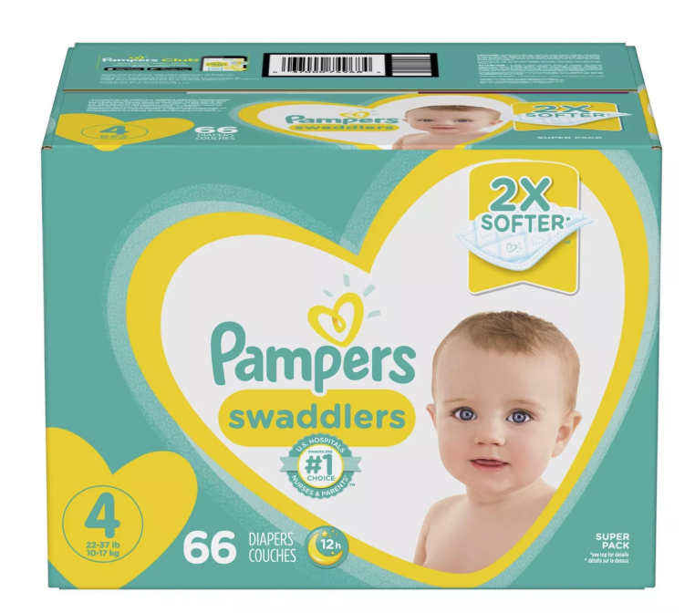 Pampers Swaddlers Diapers Size 4 66ct