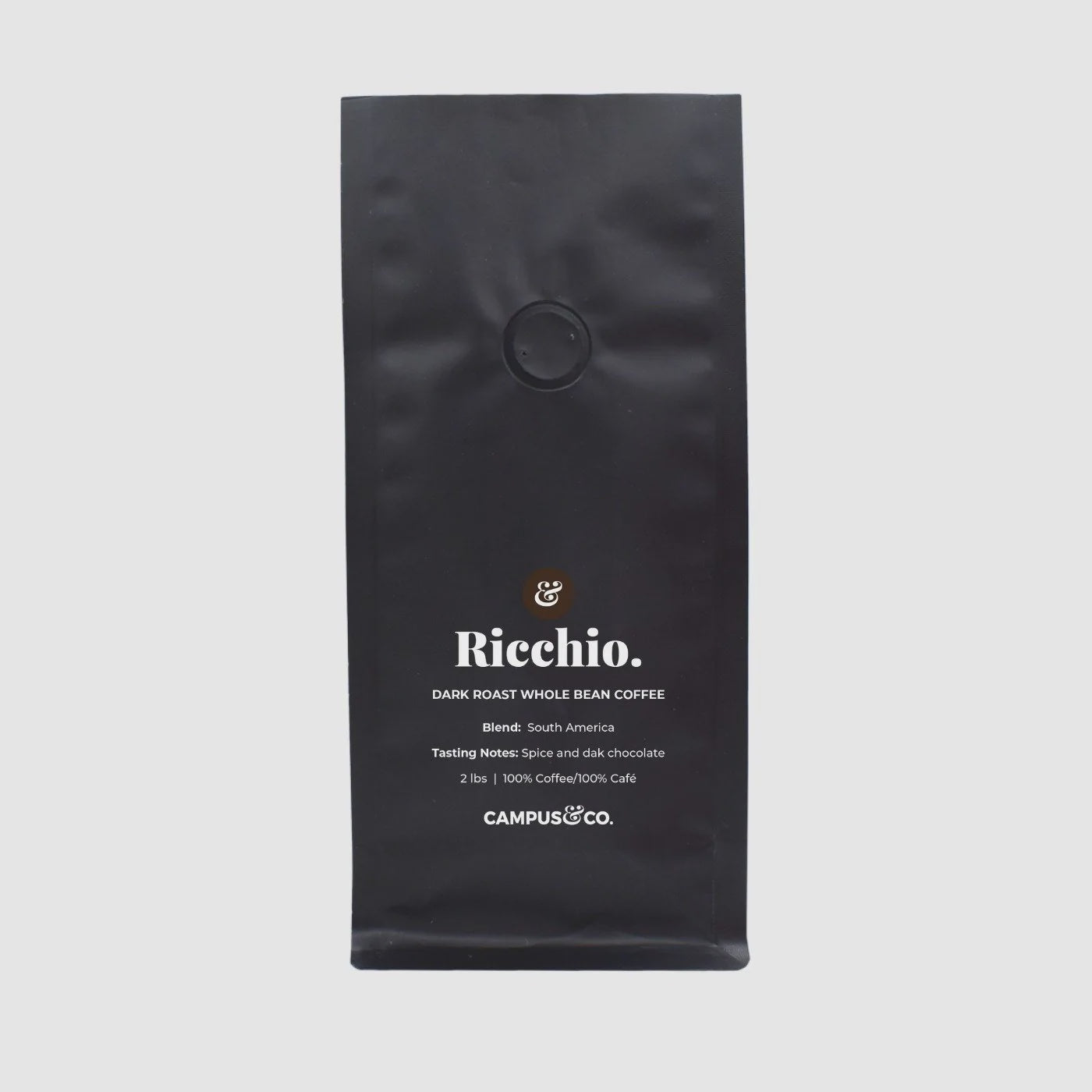 Campus&Co Ricchio Dark Roast Coffee Beans, 2lbs