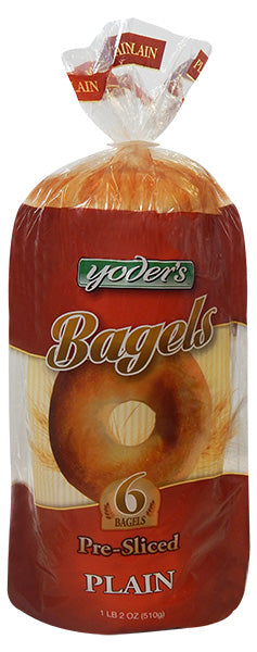 Yoder's Plain Sliced Bagel 6ct