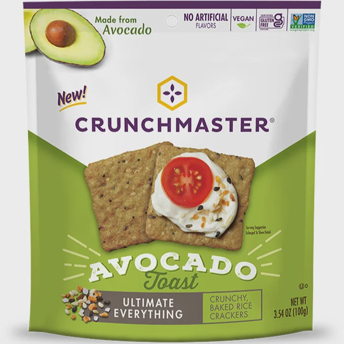 Crunchmaster GF Avocado Toast Everything Rice Crackers 3.54oz