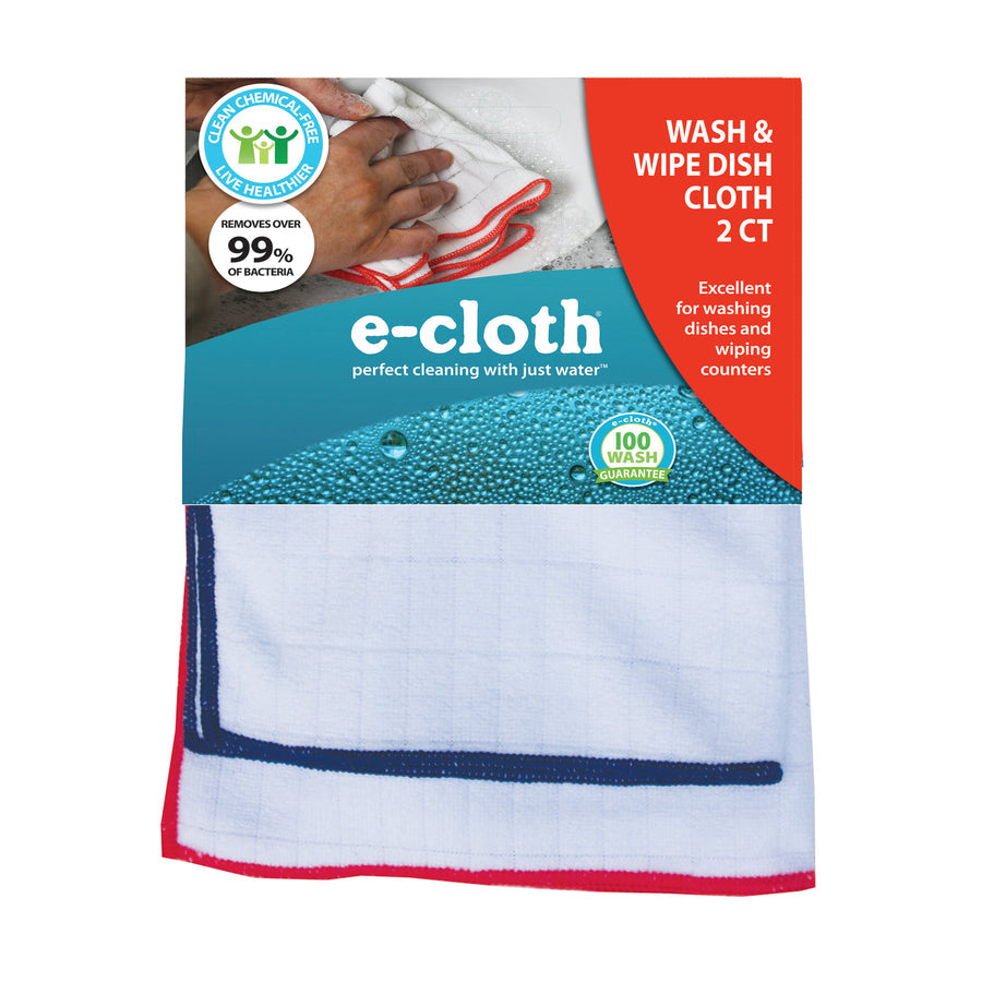 E-Cloth Wash & Wipe Dish Cloths 2ct