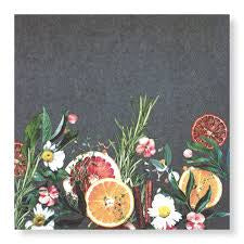 Manor Road Scattered Herbs Luncheon Napkin 20pk