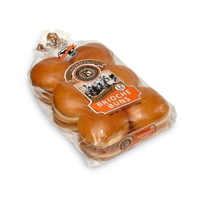 Kordas Premium Brioche Hamburger Buns 4.5" X 12ct