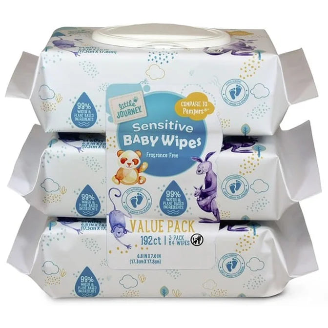 Little Journey Sensitive Baby Wipes 192ct
