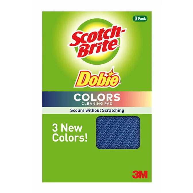 Scotch Brite Dobie Cleaning Pads Colors 3ct