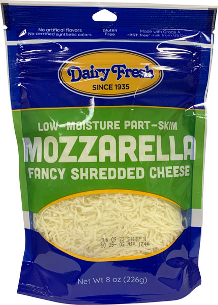 Dairy Fresh Shredded Fancy Mozzarella Cheese 8oz