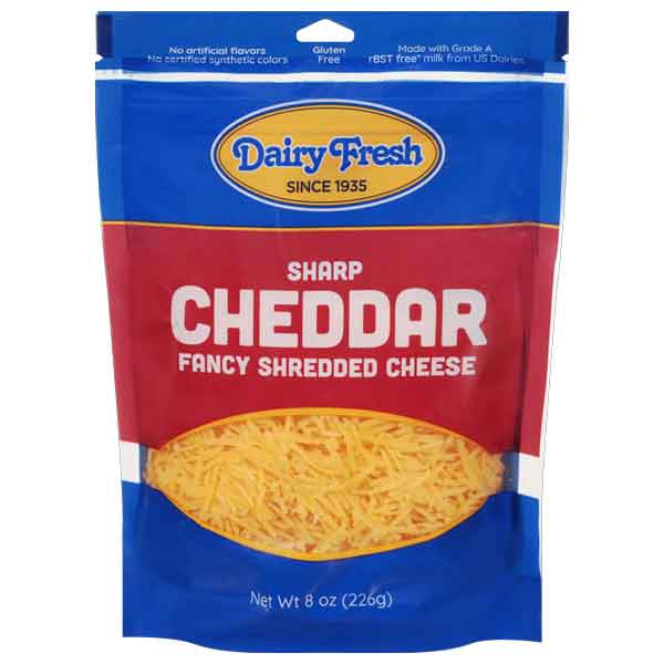 Dairy Fresh Fancy Shredded Sharp Cheddar Cheese 8oz