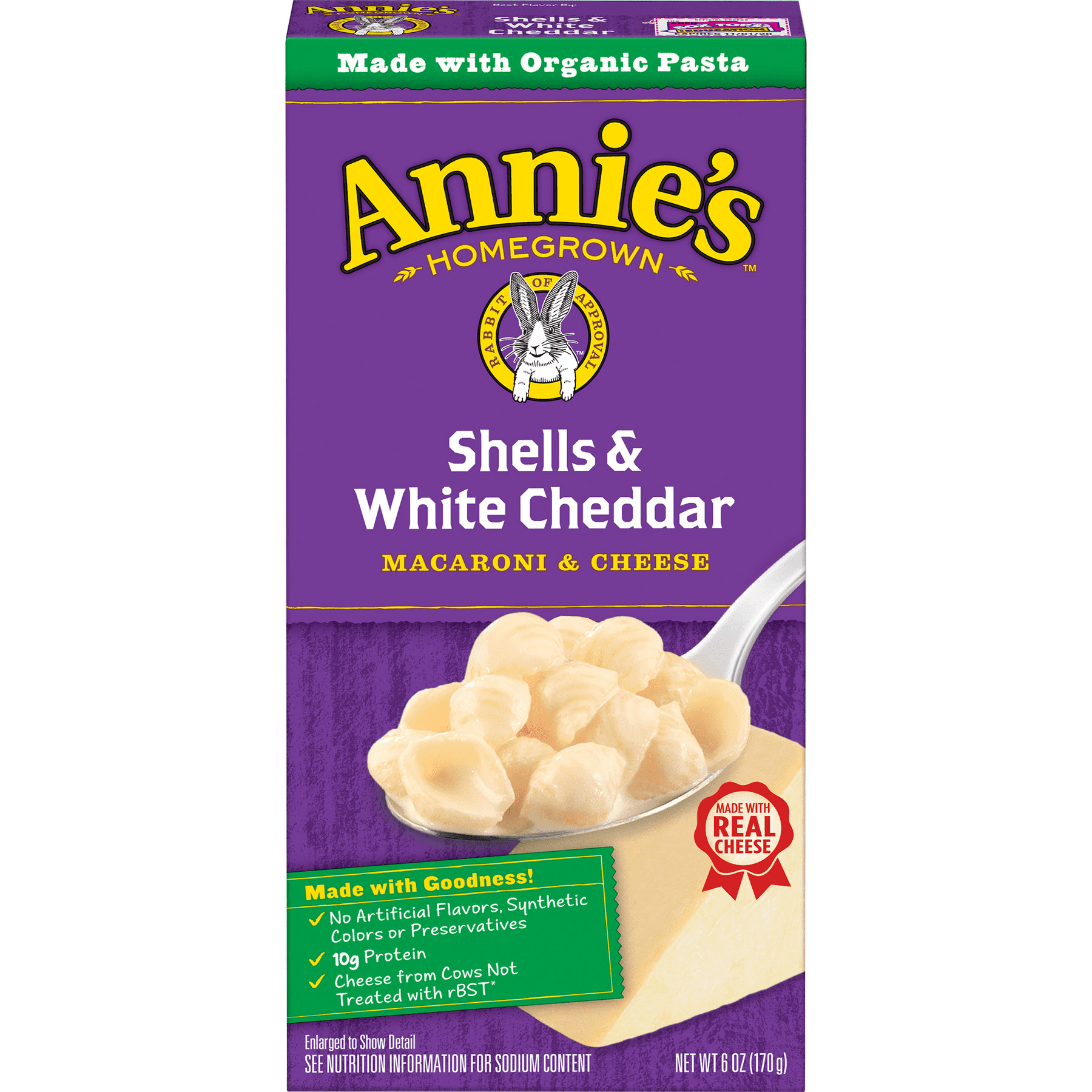 Annie's Organic White Cheddar Macaroni & Cheese Shells  6oz