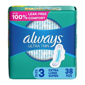 Always Ultra Thin Extra Super Long Pads Size 3 38ct
